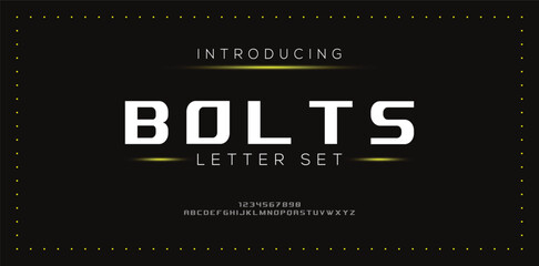 Wall Mural - BOLTS special and original font letter design. modern tech vector logo typeface for company.