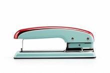 Blue Stapler Isolated On A White Background
