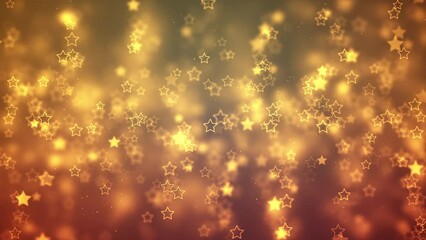 Wall Mural - Elegant beautiful glittering golden star abstract background