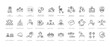 Set of line icons related to human rights