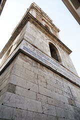 Wall Mural - Bell tower of a church in the historic center in Naples, Campania, Italy