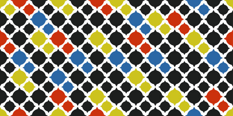 Fototapete - Colored pattern of spiky circles. Abstract repeating pattern texture.