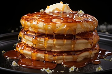 Sticker - pancakes with chocolate and cream