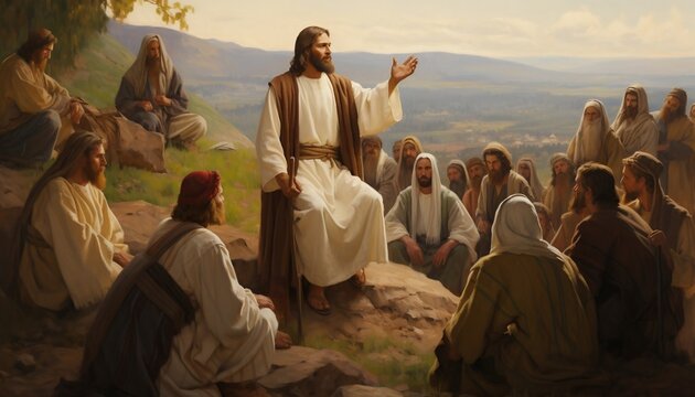 Jesus Christ speaking to his apostles