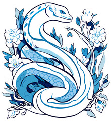 Wall Mural - blue dragon tattoo
