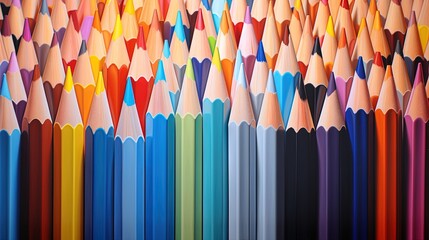 Aufkleber - many colourful pencil in different colours
