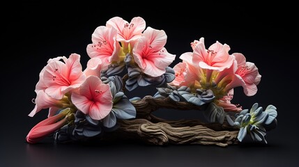 Leinwandbilder - Adenium (Adenium obesum) is an ornamental plant species, the stem is large, the bottom resembles a tuber, the stem is not cambium, the roots can be enlarged to resemble a tuber, the shape of the leave