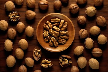 tempting walnut halves arranged. Generative AI
