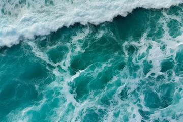  Coastal Majesty: Aerial Ocean Waves in Panorama