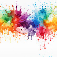 Wall Mural - Seamless watercolor abstract splashes background,pattern ai  generative