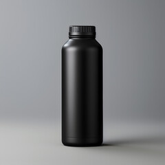 Wall Mural - Black drink bottle for design mockup