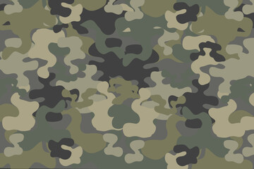 Wall Mural - Army and military camouflage texture pattern background design	