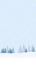 Snowfall in the mountains. Falling snowflakes on the forest. Animation of a winter background with copy space