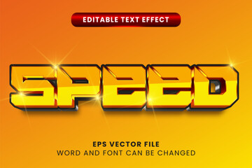 Wall Mural - Speed futuristic 3d editable vector text effect