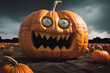 monstrous giant halloween pumpkin