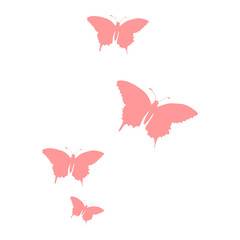 Canvas Print - Flying Butterflies Shape