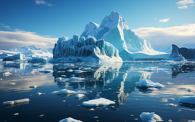 Wall Mural - Landscape with iceberg in polar regions