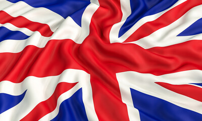 Wall Mural - moving flag of the united kingdom.