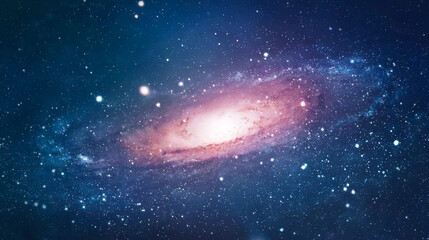 Aufkleber - Space wallpaper with stars and spiral galaxy. Universe. Bright deep space. Stars and galaxies. Elements of this image furnished by NASA
