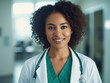 © Anna - Portrait of smiling african american female nurse with stethoscope