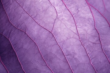 Poster -  a close up of a purple leaf with a pattern on it.  generative ai