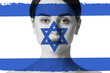 © Pixel-Shot - Young woman with Israeli flag on white background