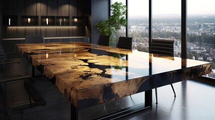 Wall Mural - large modern, cool epoxy resin table