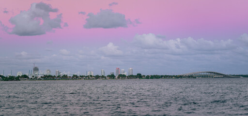 Wall Mural - landscape with clouds in miami Florida 