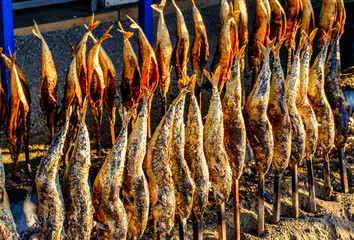 Wall Mural - typical bavarian roasted fish