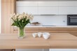 © Lazylizard - Close up details of modern designer touch kitchen with wooden details