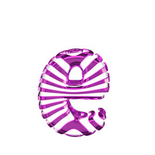 White Symbol With Purple Straps. Letter E