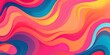 Groovy hippie 70s background with waves, swirl, twirl patterns. Twisted distorted texture in trendy retro psychedelic style.