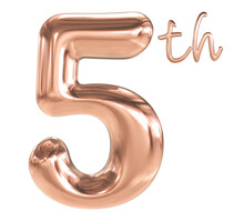 5 Th Anniversary - Pink Number Anniversary