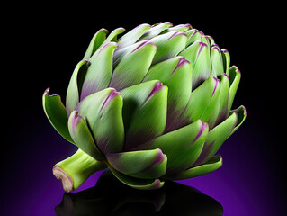 Wall Mural - Artichoke Studio Shot Isolated on Clear Background, Food Photography, Generative AI