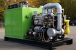 Image of a 4 cylinder biodiesel combined heat and power generator. Generative AI