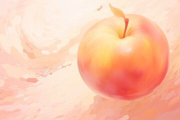 Wall Mural - Peach Color Abstract Gradation: Stunning and Conceptual Digital Image, generative AI