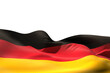 Digital png illustration of flying german flag on transparent background