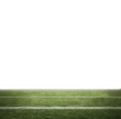 Digital png photo of sports field with grass on transparent background