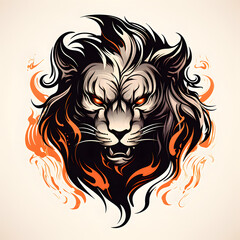 Wall Mural - Lion head 