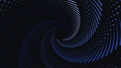 Wall Mural - Abstract spiral simple mandala background. This minimalist spiral background can be used as a banner or website background. This dark blue color spinning flower is perfect for festival content create.