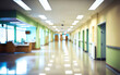 © SB - 病院の廊下イメージ（ぼけた背景画像）