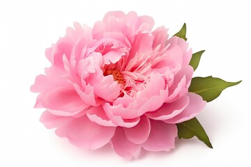 Wall Mural - Peony isolated on white background.