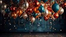New Year Celebration With Confetti Ornaments, Happy New Year Background, Hd Background