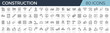 © SkyLine - Set of 80 outline icons related to construction, renovation. Linear icon collection. Editable stroke. Vector illustration