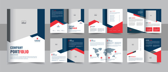 Corporate business solution brochure, Modern company portfolio brochure template layout design