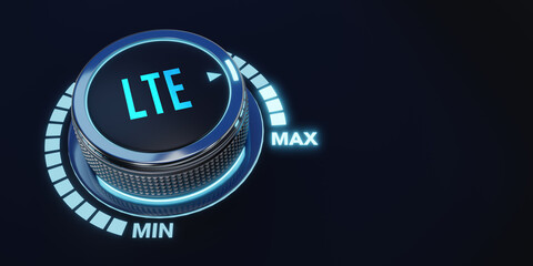 Business, Technology, Internet and network concept. LTE abbreviation, modern technology concept. 3d illustration