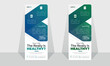 medical  banner template design, clinical professional roll-up banner template design, creative business marketing banner design,  a4 corporate business company rollup template design.