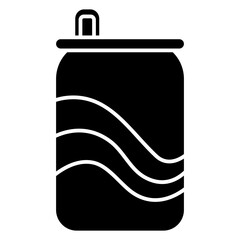 Canvas Print - bottle can of water icon