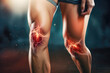 painful knee injury can affect the body's physical health, particularly involving the ligaments, meniscus, and joints, often requiring therapy for recovery.
