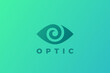 Eye Logo Vision Abstract Design vector template. Ophtalmology Clinic Optical Media Video Logotype concept icon.
